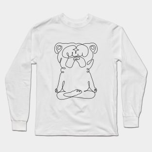 One Line English Bulldog Easy Pose Long Sleeve T-Shirt